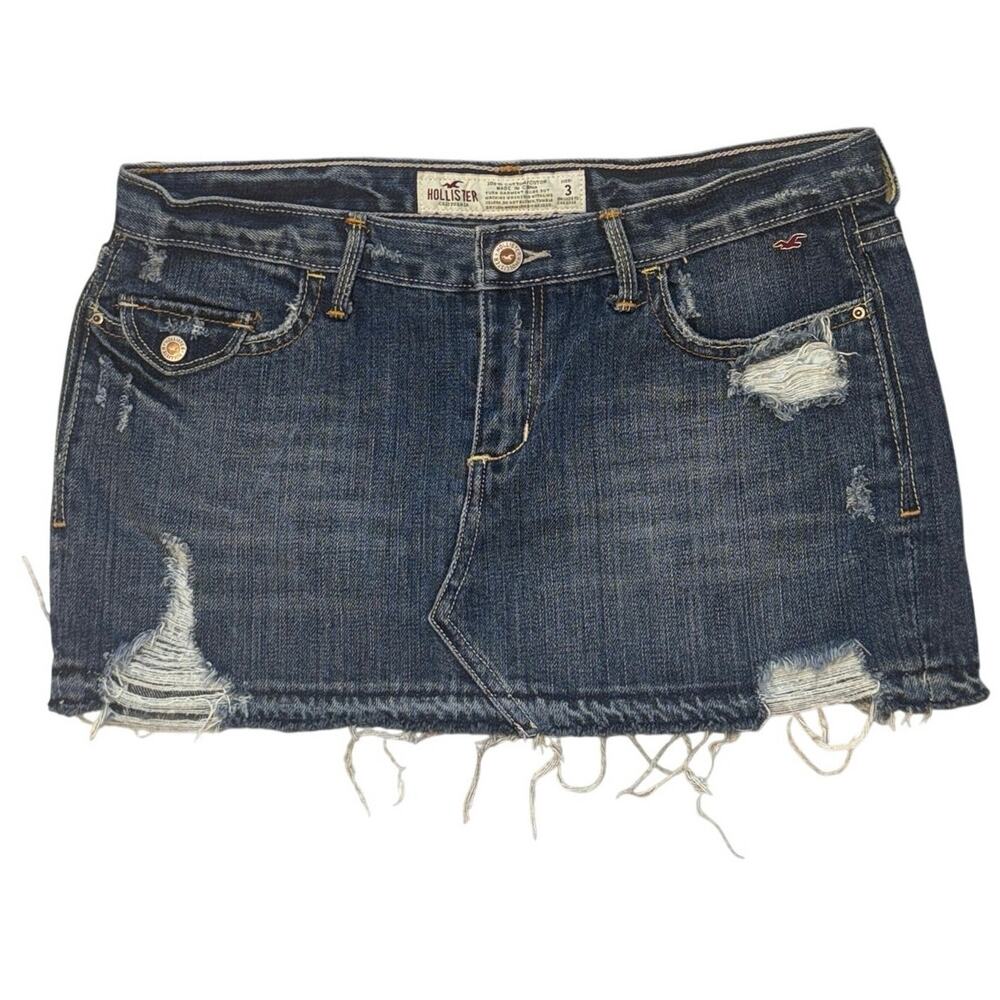 Hollister Y2K Micro‎ Mini Denim Skirt Size 3